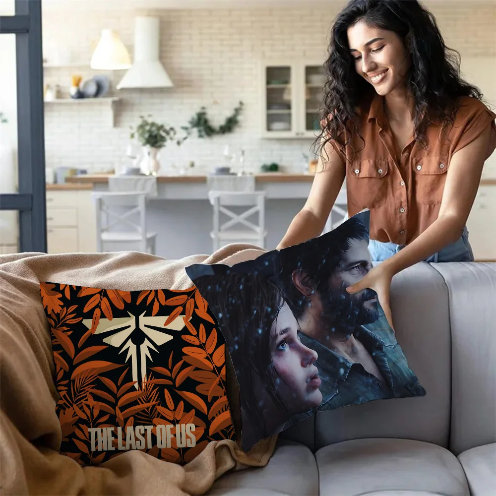 Game The Last of Us Pillow Covers Cartoon Sofa Decorative Home Double-sided Printing Short Plush Cute Cushion Cover 3