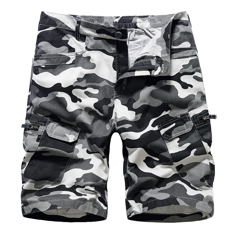 Summer New Men's Work Shorts Europe And The United States Camouflage Loose Large Size Casual Section Five Pants