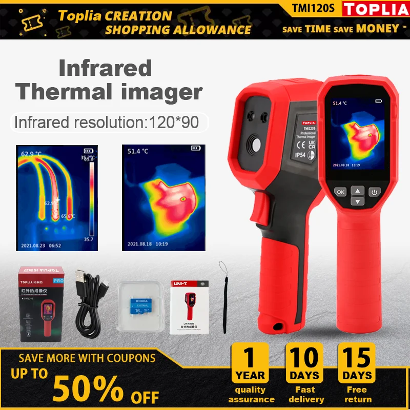 Toplia Infrared Thermal Imager TMi120S PCB Circuit Industrial Testing