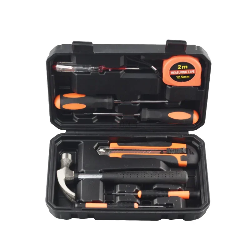 

New Hardware Tool Set Carbon Steel Household Auto Repair Toolboxs Hammer Pliers Tape Measure Screwdriver Hand Combination Tools