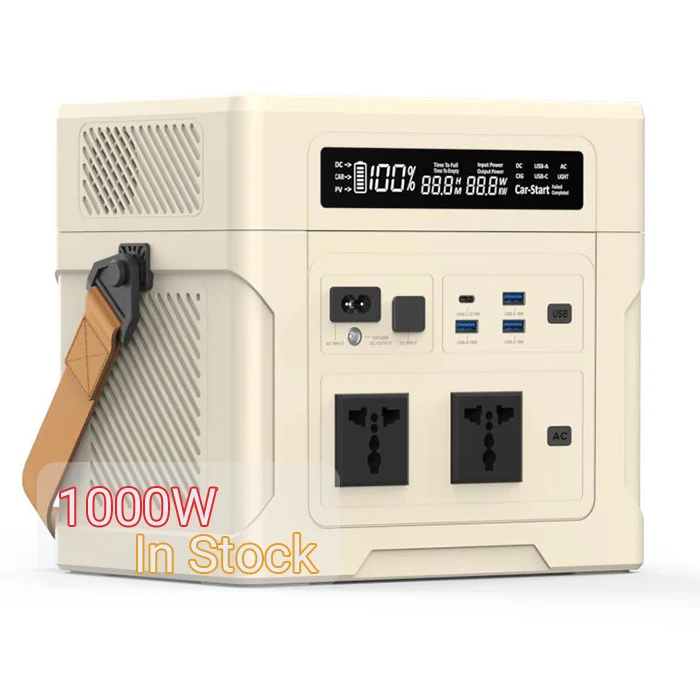 1000W 902.4Wh Rechargeable Power Station Portable Generator Solar Panel Solar Steam Generator Portable Power Station