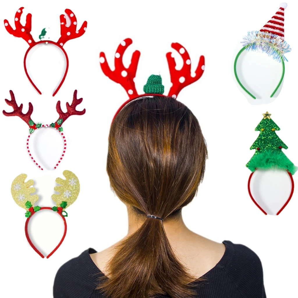 

Christmas Elk Horn Christmas Tree Festival Accessories Girl Headband Hairpin Hairpin Party Decoration Hair Accessories