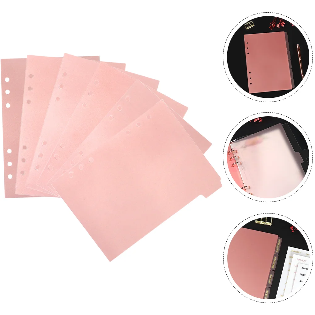 

Wear-resistant Colored Replacement Dividers For Binder Notebook Dividers Colored Page Markers for Notebook Binder Page