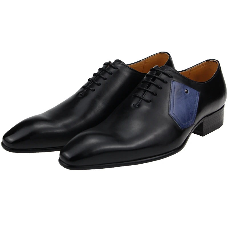 Fashion Stylish Men Shoes Genuine Leather Business  Oxford Casual Office Suit Footwear High Quality Black Brown Customized Color
