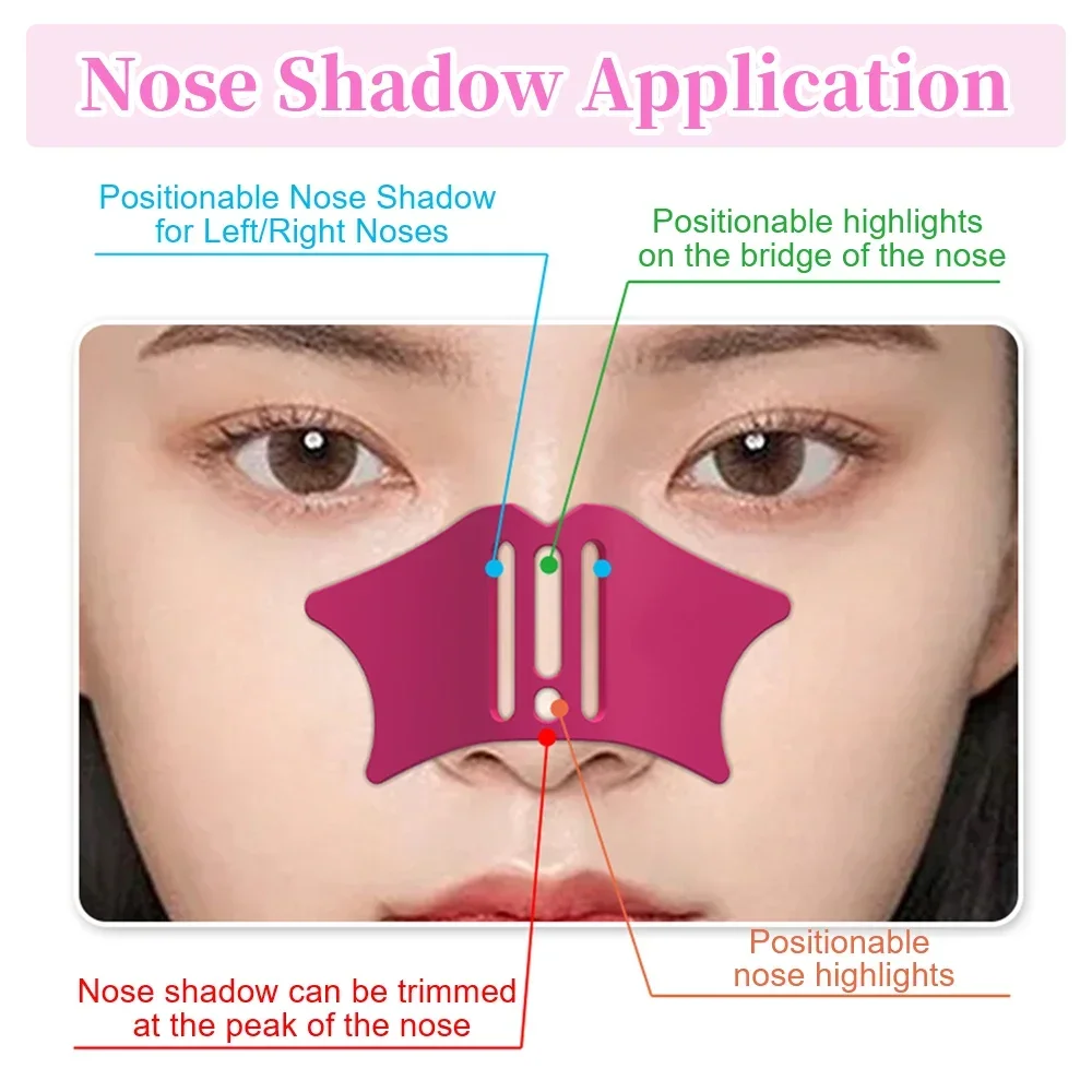Makeup Tools Eye Makeup Tools Silicone Nose Shadow Tool Nose Contour Tool Multifunctional Eyeliner Assist Eyelash Extension Pads Makeup Helper