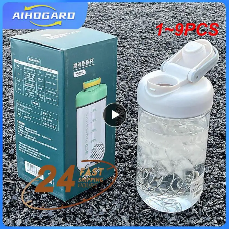 1 ~ 9Pcs Protein Shaker Bottle Women Coffee Cup Protein Powder Fitness Tazza Sportiva Da Uomo Tazza Da Viaggio Tazza Di Miscelazione Ad Alto Valore Di