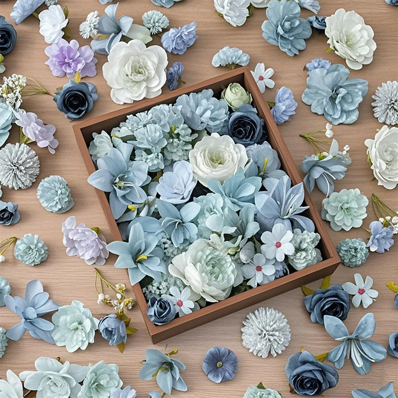 20/50 قطعة زهرة اصطناعية الوردي رئيس MSini الحرير...