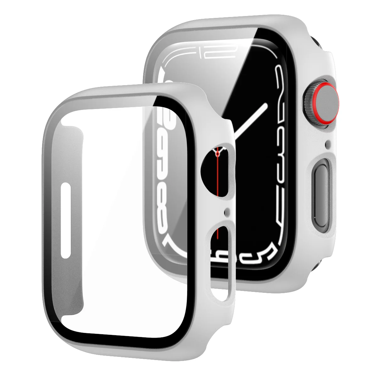 Durable Glass Screen Protector & Protective Bumper Case for Apple Watch Accessories