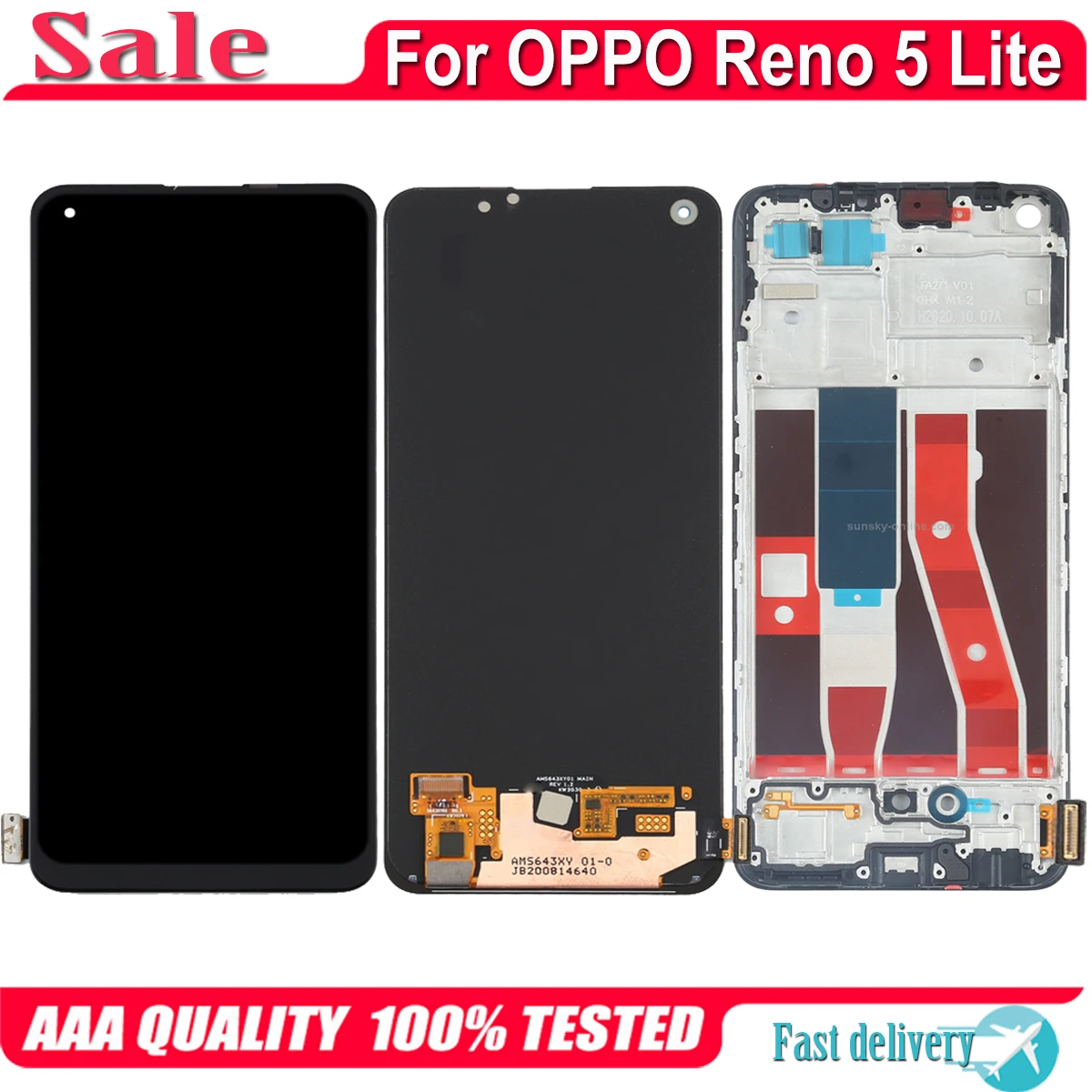 6 43 &quotОригинальный дисплей для OPPO Reno5 Lite CPH2205 сменный сенсорный ЖК-экран