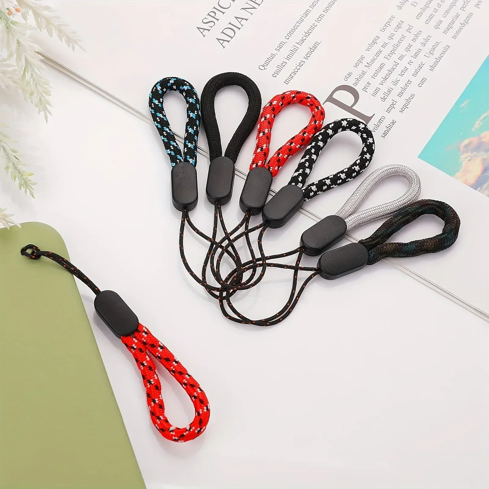 Hand Wrist Lanyard Set - Short Grip Straps for Keys and Flash Drives