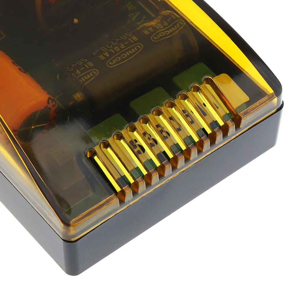 1Pcs Adjustable HIFI Horn Treble Bass 2 Way Audio Frequency Divider Home Car DIY Speaker Crossover Filters Kits