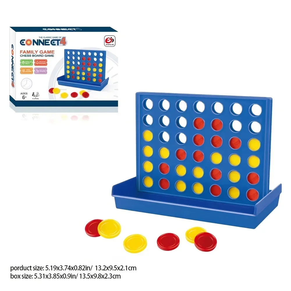 Board Game Four In A Row Bingo Chess Connect Classic Family Board Game Toys Fun Educational Toy for Kids Children Entertainment