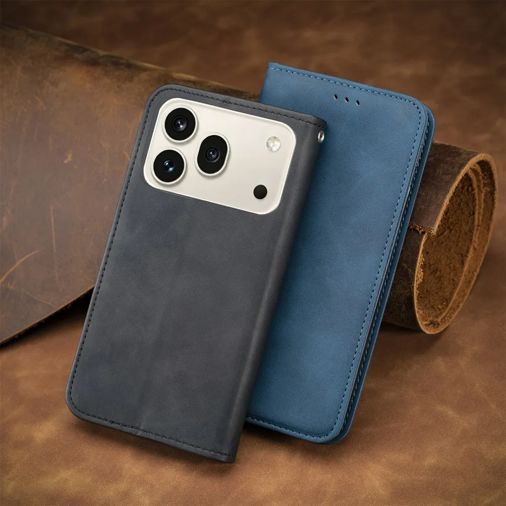 Premium 5G Luxury Leather Flip Case - 360° Protection Wallet with Smart Magnet