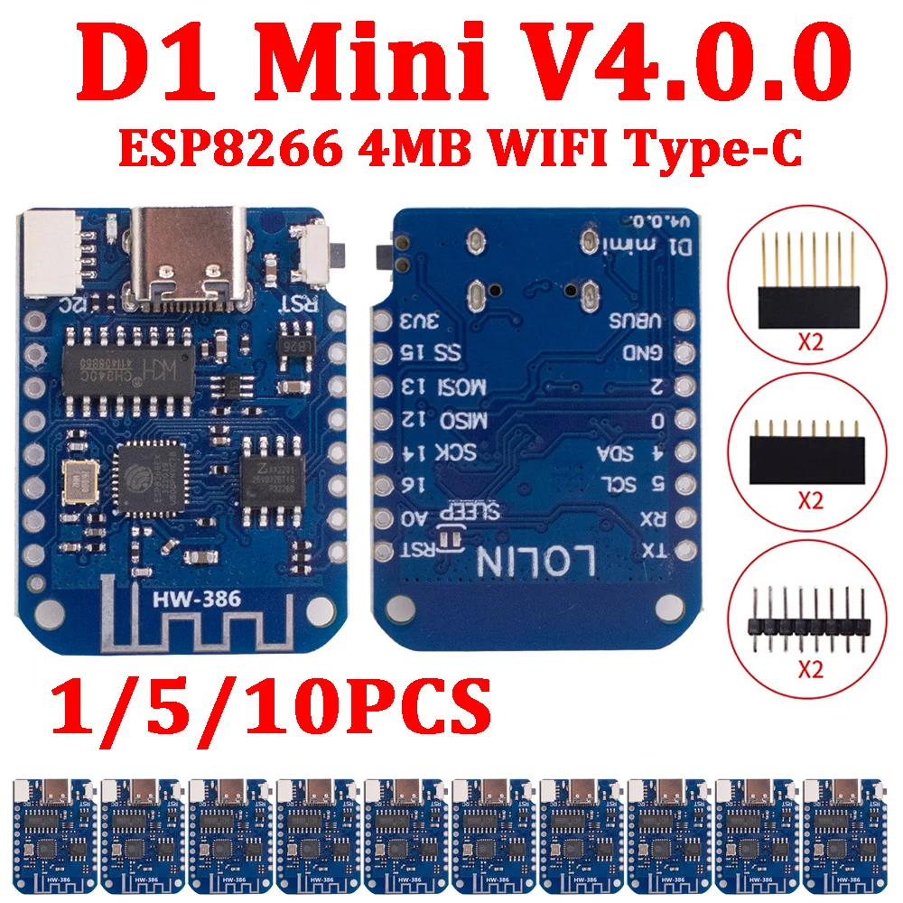 10-5-1PCS-WeMos-D1-Mini-ESP8266-WIFI-Internet-of-Things-Development ...
