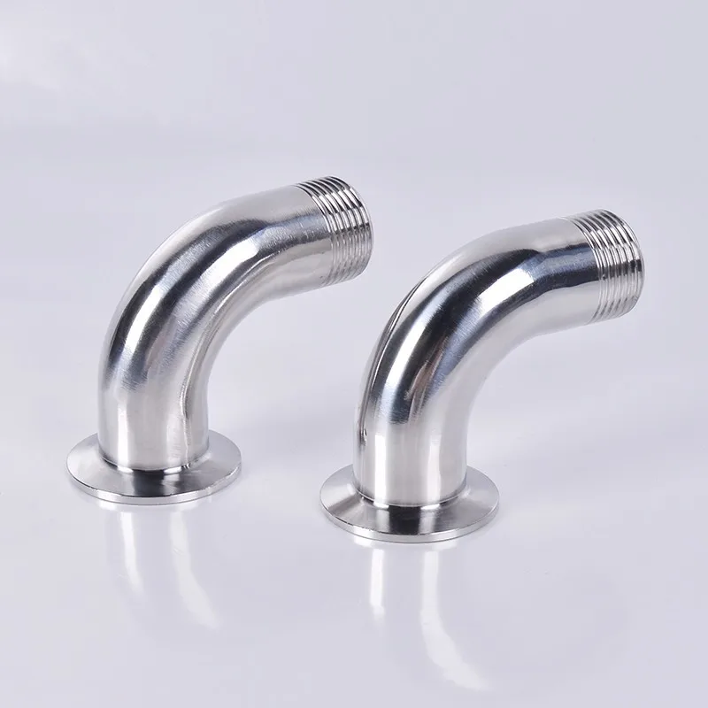 1/2 ''- 2'' (Dn15/Dn20/Dn25/Dn32/Dn40Dn50) Bsp Pipa Ulir Pria Pas 90 Derajat Siku 1.5 ''Klem Tri 50.5Mm Ghiera