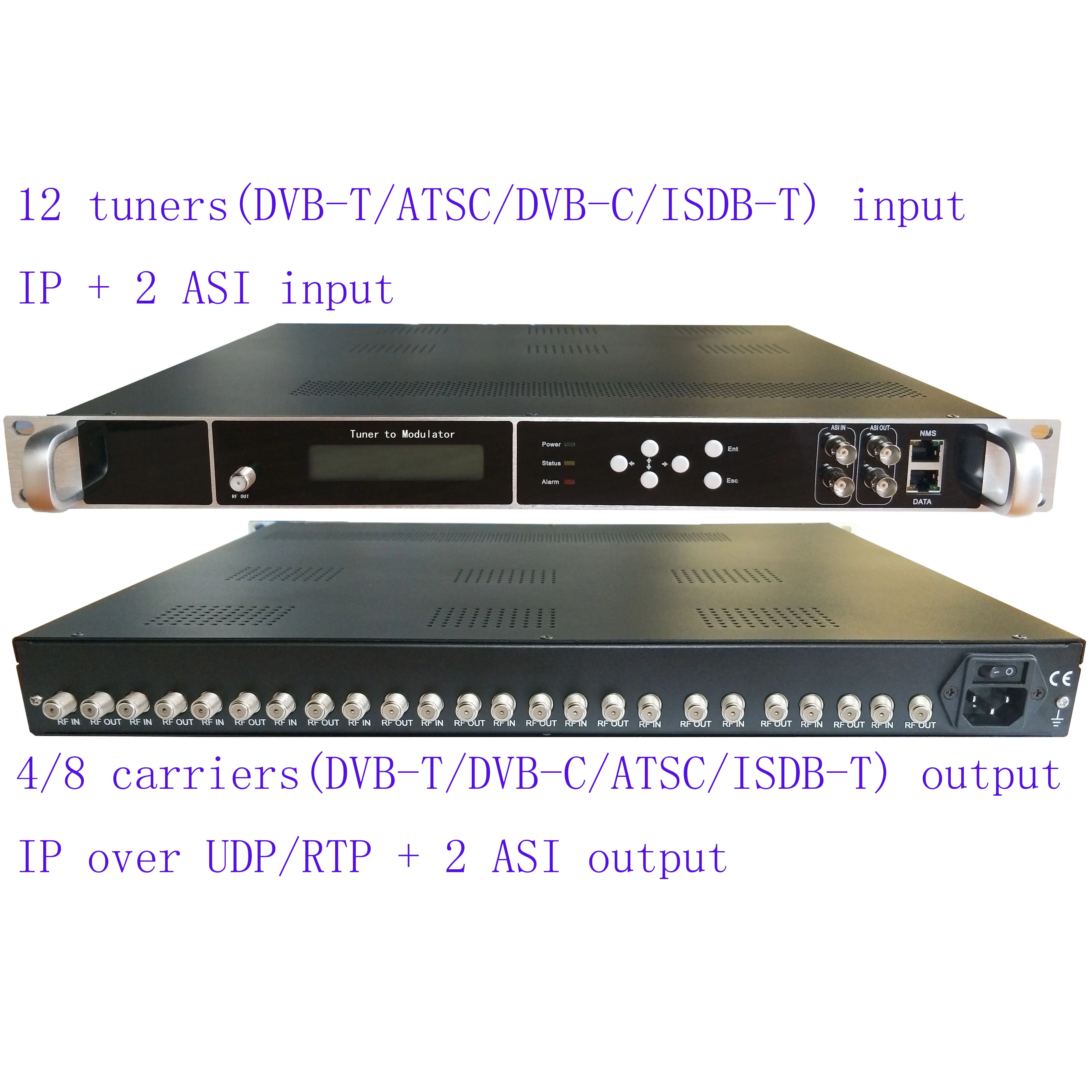 

12 way dvb-s2/S to dvb-C catv modulator, 12 way DVB-C/T tuner to DVB-C RF modulator