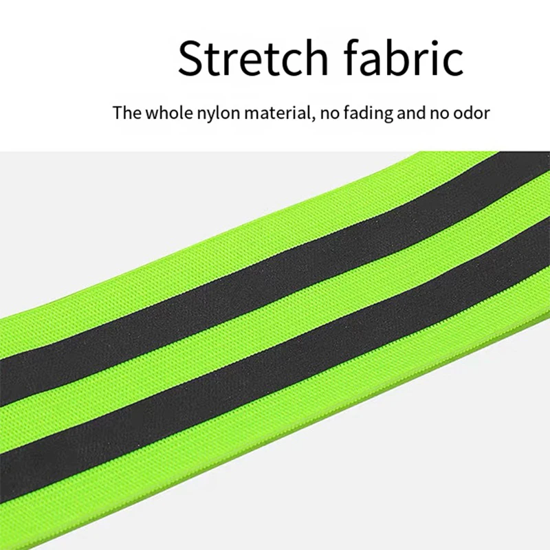 2PCS Running Reflective Arm Bands for Wrist Ankle Leg LED Reflector Armband Night Cycling Safety Light Tape Led Bracelet Strap