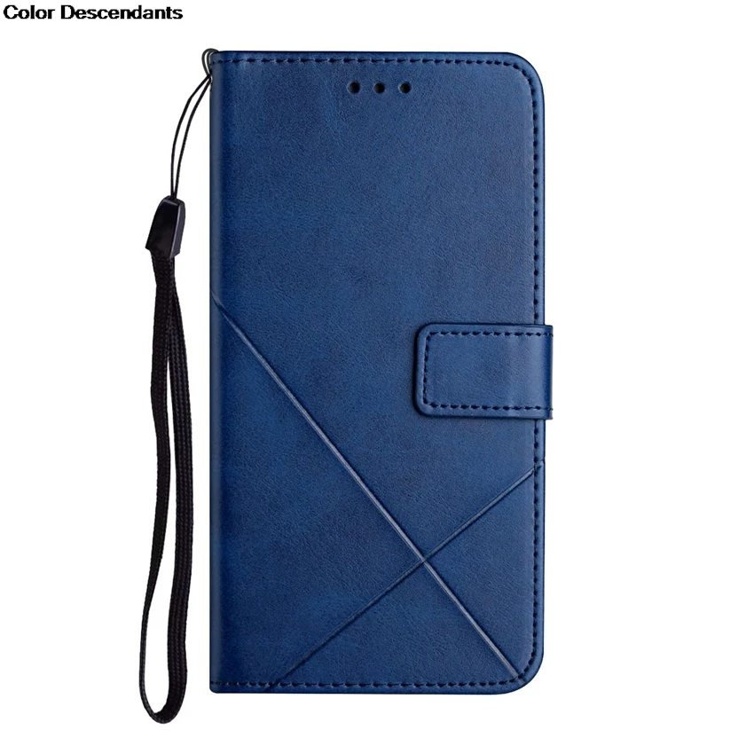 Elegant Magnetic Flip Leather Wallet Case - Solid Color Stand Phone Book Cover
