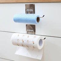 Kitchen Tissue Holder Hanging Toilet Roll Paper Towel Holder Rack Home Bathroom Cabinet Door Hook Holder Organizer 2