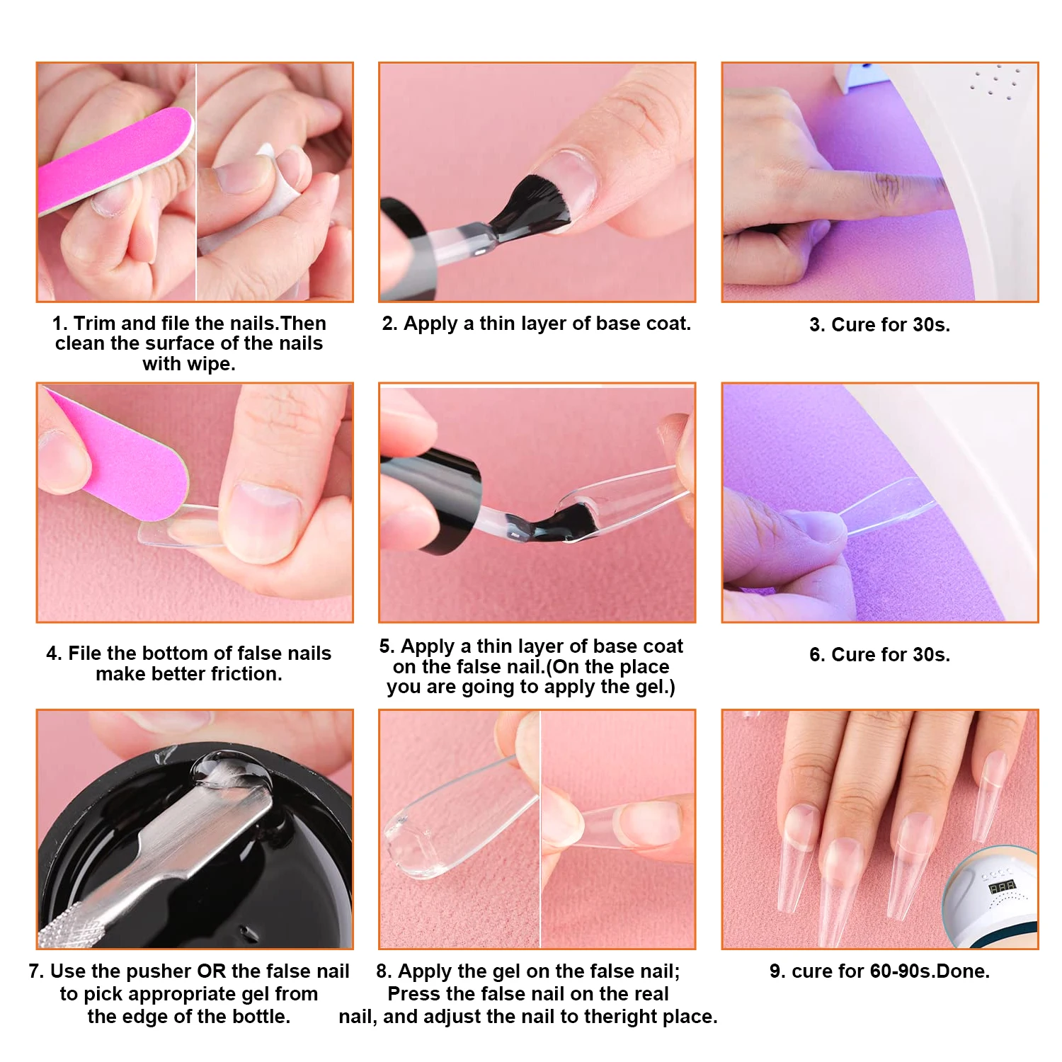 Triple Pack Clear Nail Glue Gel - Strong Adhesive for Nail Tips & Rhinestone Art