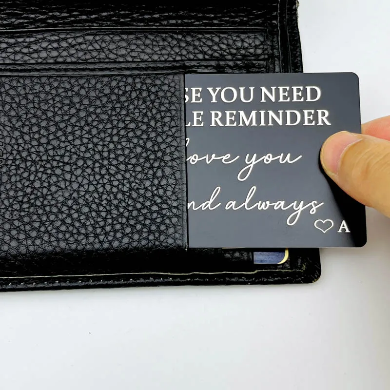 Premium Wallet Insert Card: Thoughtful Gift for Him - Ideal for Valentine, Anniversary, or Birthday Celebrations