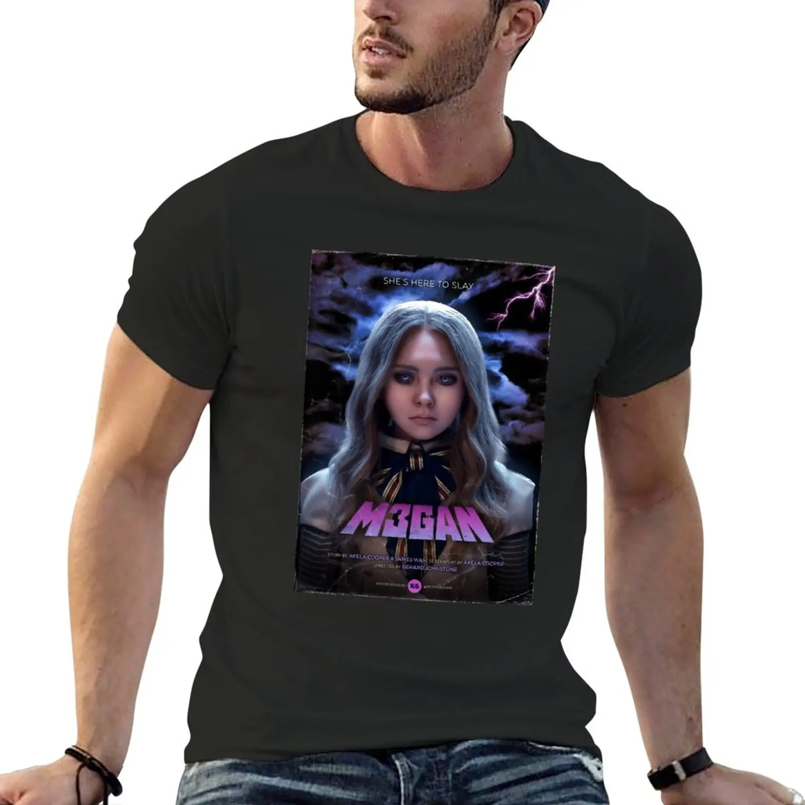 

Новинка, футболка M3GAN (2023), индивидуальные футболки, футболка с аниме, быстросохнущая футболка, мужские футболки с графическим принтом