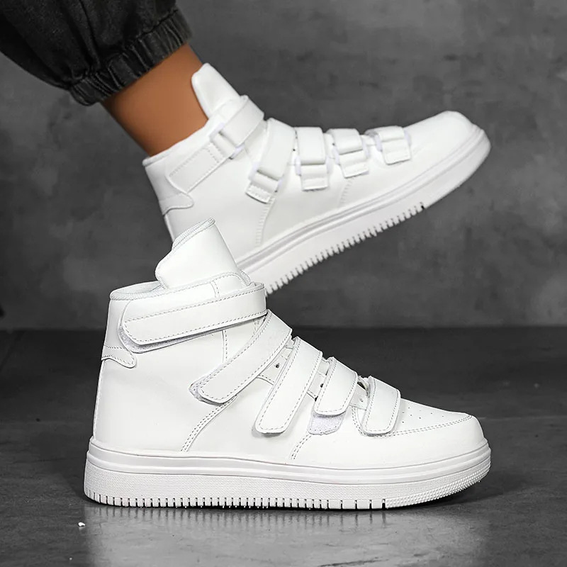 Hot Sale Cheap Men's Fashion Sneakers Red High top Shoes Casual Men Hoop-look Platform Sneakers Men Flat Shoes Zapatillas Hombre - Image 5