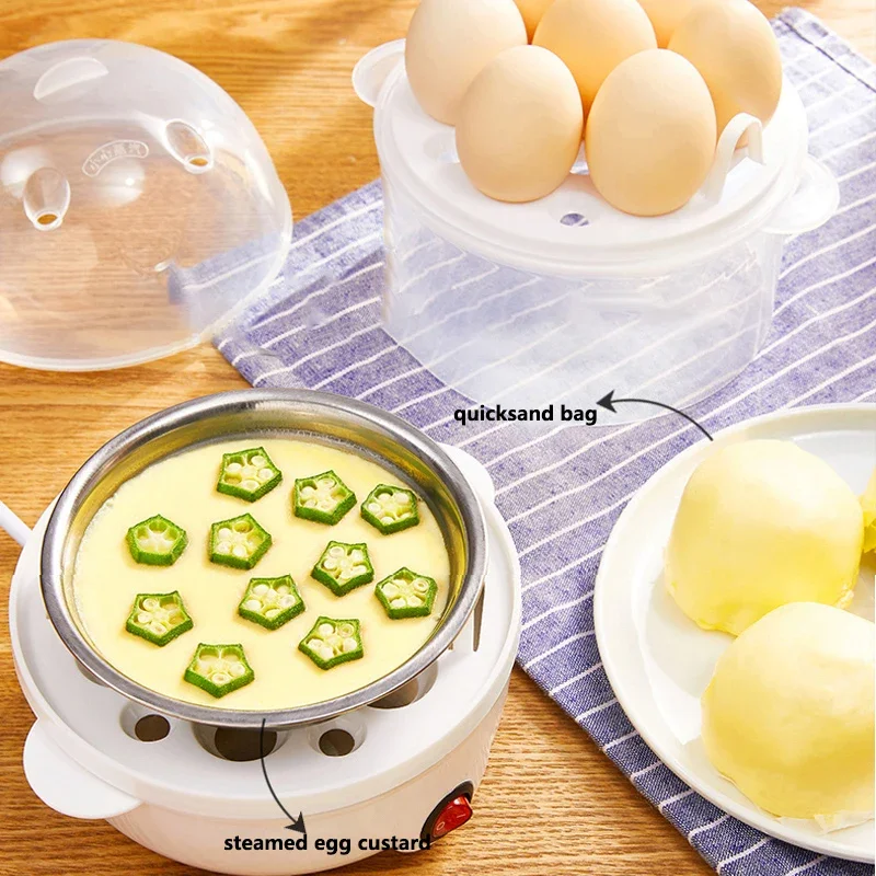 Household Small Egg Cooking Machine Universal 1-14 Egg Heater Kitchen Steamed Custard Breakfast Machine 1 Piece