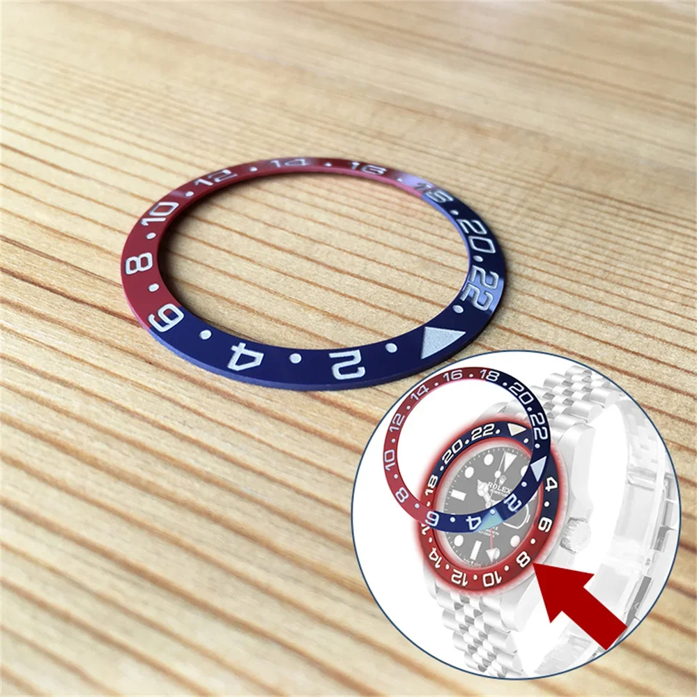 Mk3 Blue Red All Ceramic Bezel Insert Per Rolex Gmt Master Ii 126710 116710