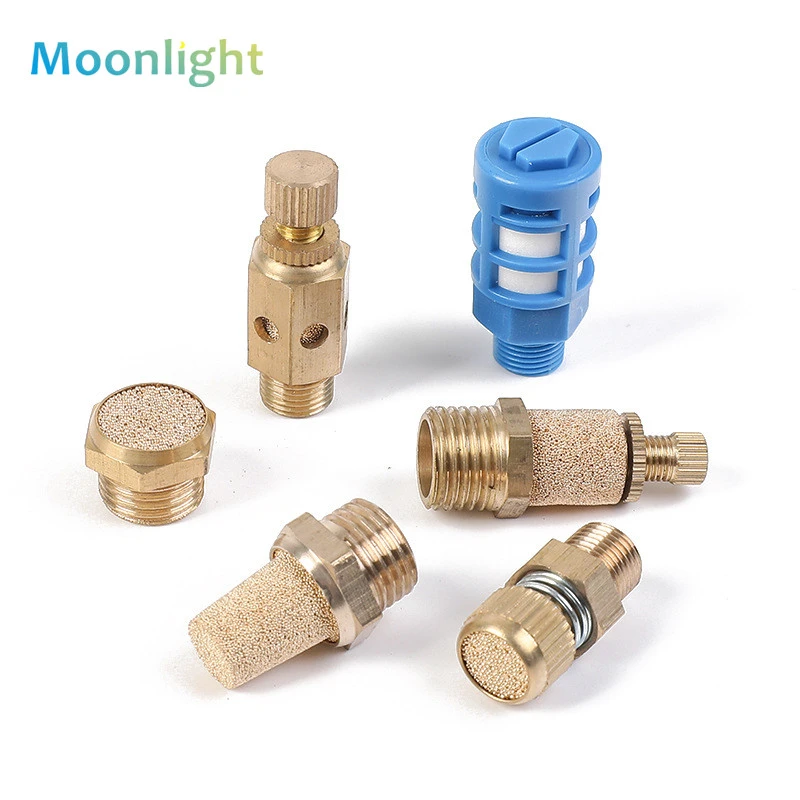 Brass Muffler Bsl Male Thread Air Exhaust Silence Muffler Pneumatic Air