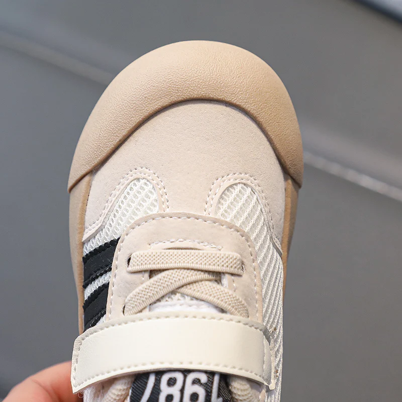 New Spring Autumn Baby Toddler Shoes Little Kids Soft Bottom Non-Slip Leather Mesh Shoes Boys Casual Shoe Girls Fashion Sneakers