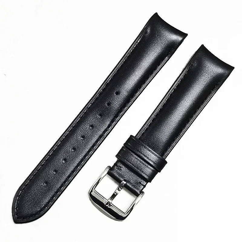 Cinturino In Vera Pelle Premium Per Omega Speedmaster Per Swatch Moonswatch Fibbia Ad Ardiglione Uomo Donna Cinturino Curvo 20Mm 22Mm