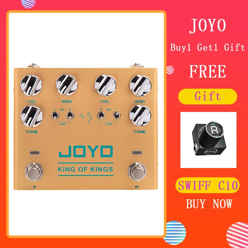 

JOYO R-20 KING OF KINGS Vintage Overdrive Guitar Effect Pedal Dual Channel Overdrive Crunch Distortion Effect Multi-Effect Pedal