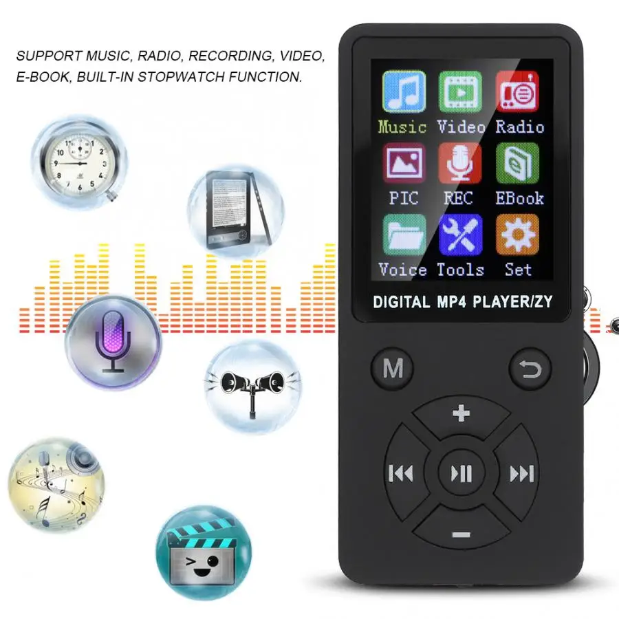 music player T1 Music MP4 Player 8G Support 32G Memory Card Eight-Diagram Tactics Buttons reproductor de musica