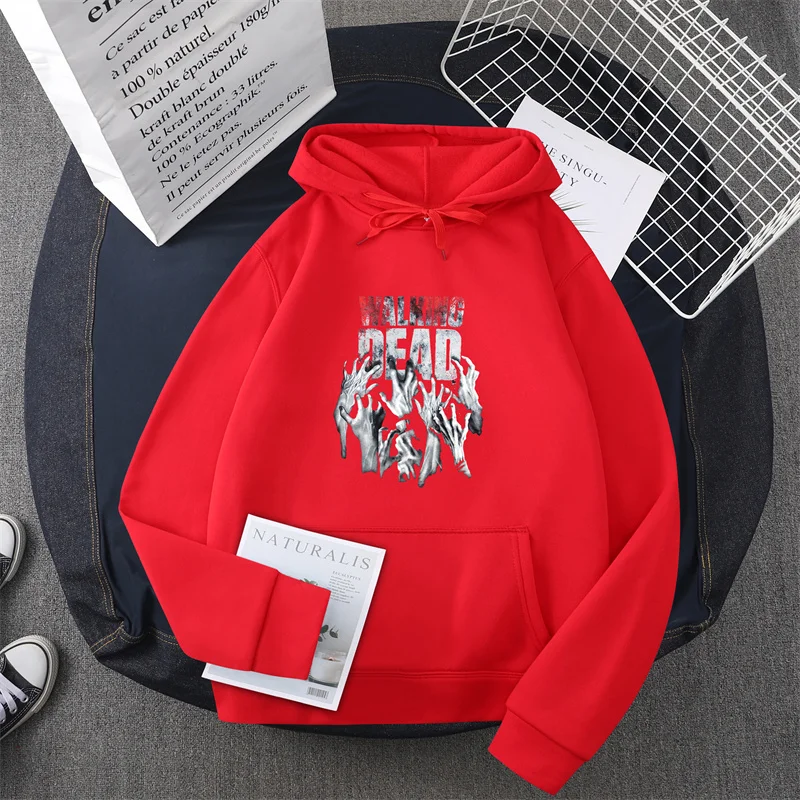 Halloween The Walking Dead Hoodies Horror Scary Print Men Woman Y2k Hoodie Streetwear Sweatshirts Harajuku Pullovers Clothing