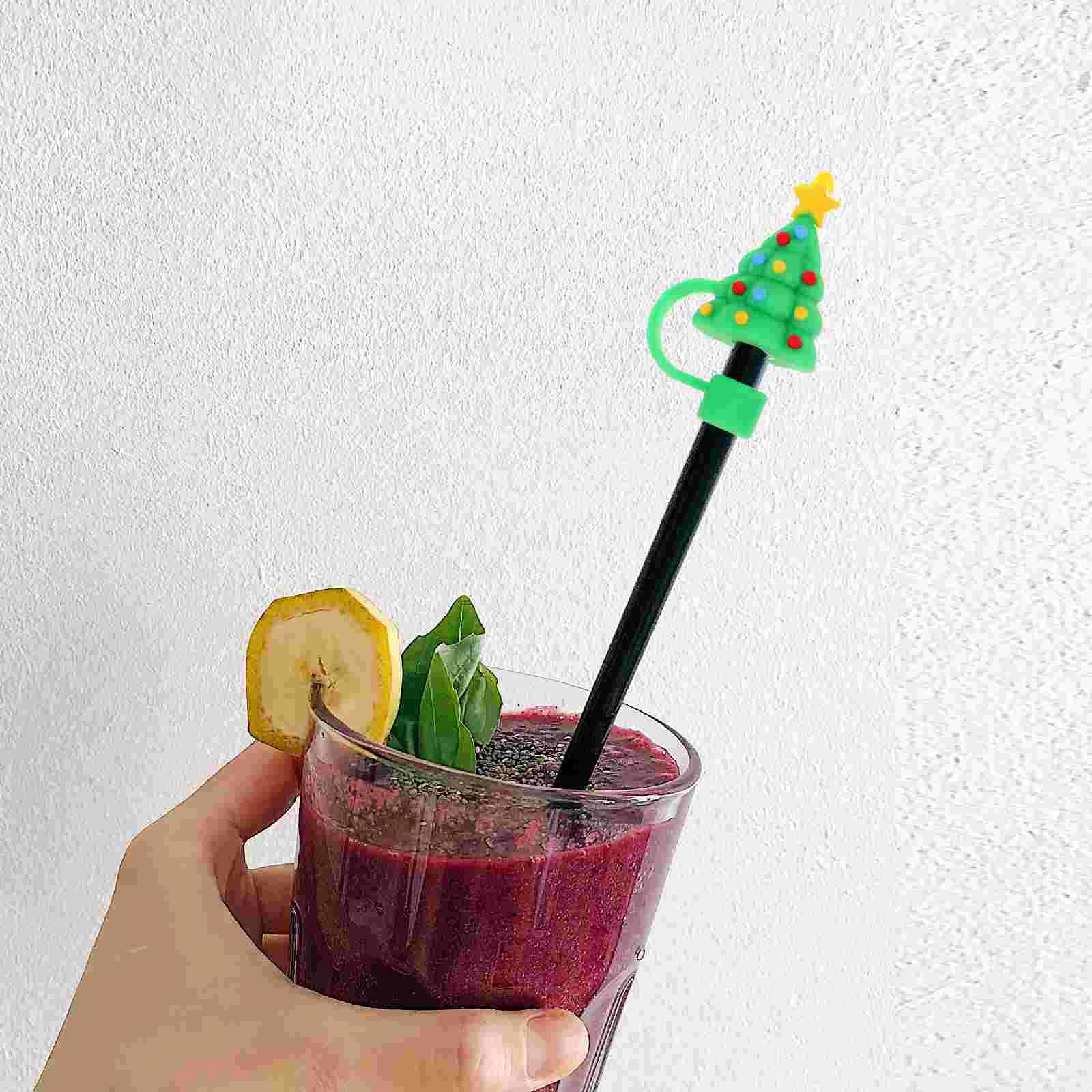 4 Pcs Christmass Straw Toppers 4 | 4 Pcs Christmass Straw Toppers 4