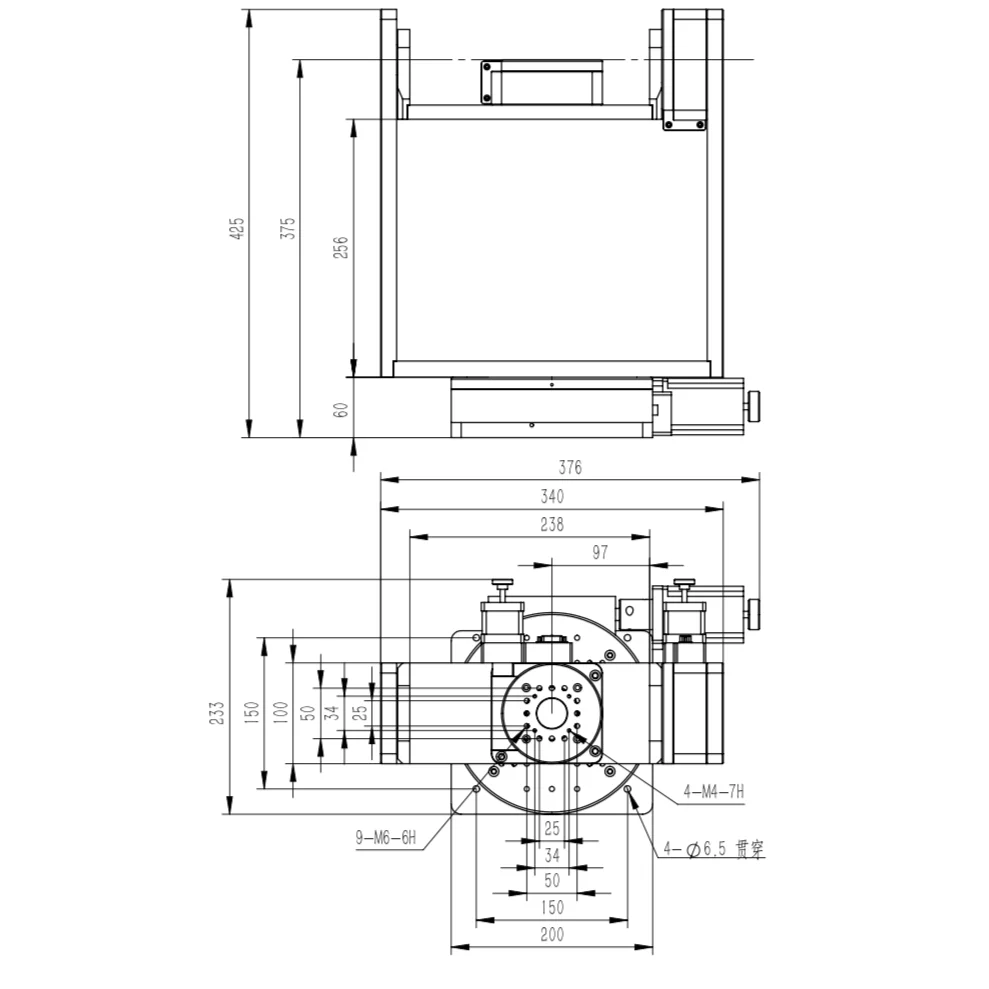 Motorized XYZ Rotary Stage, 10kg Loading