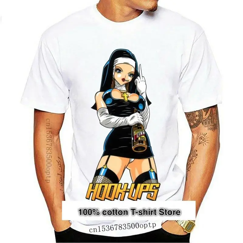 

Camiseta de Hook Ups Sexy A Nun 2023 para hombre, camiseta de talla grande S,M,L,Xl,2Xl, EE. UU., nueva