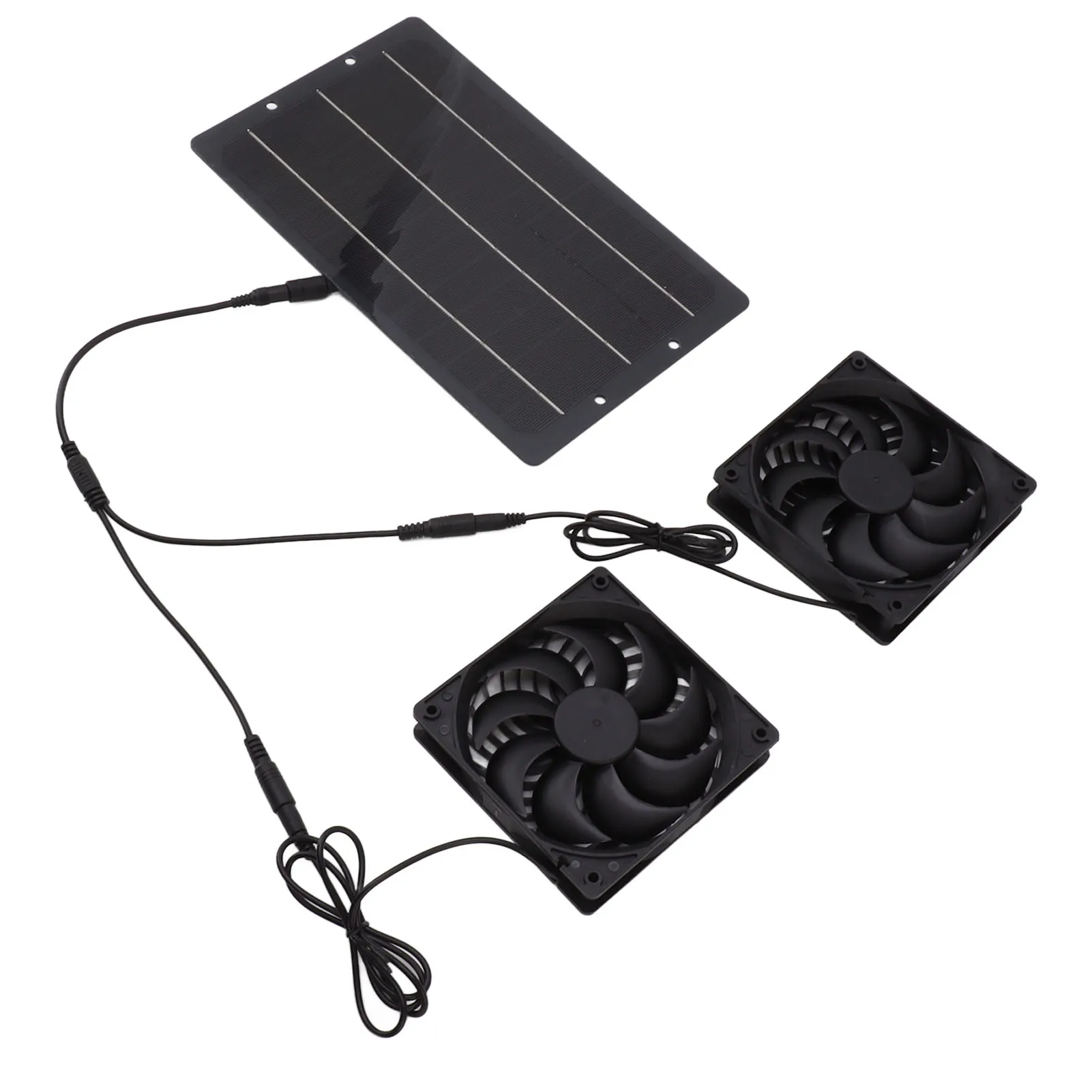 Description Picture 6 of item10W Solar Panel Fan Kit Weatherproof Solar Powered Dual Exhaust Fan Wall Mounted for Chicken Coops Greenhouses Sheds