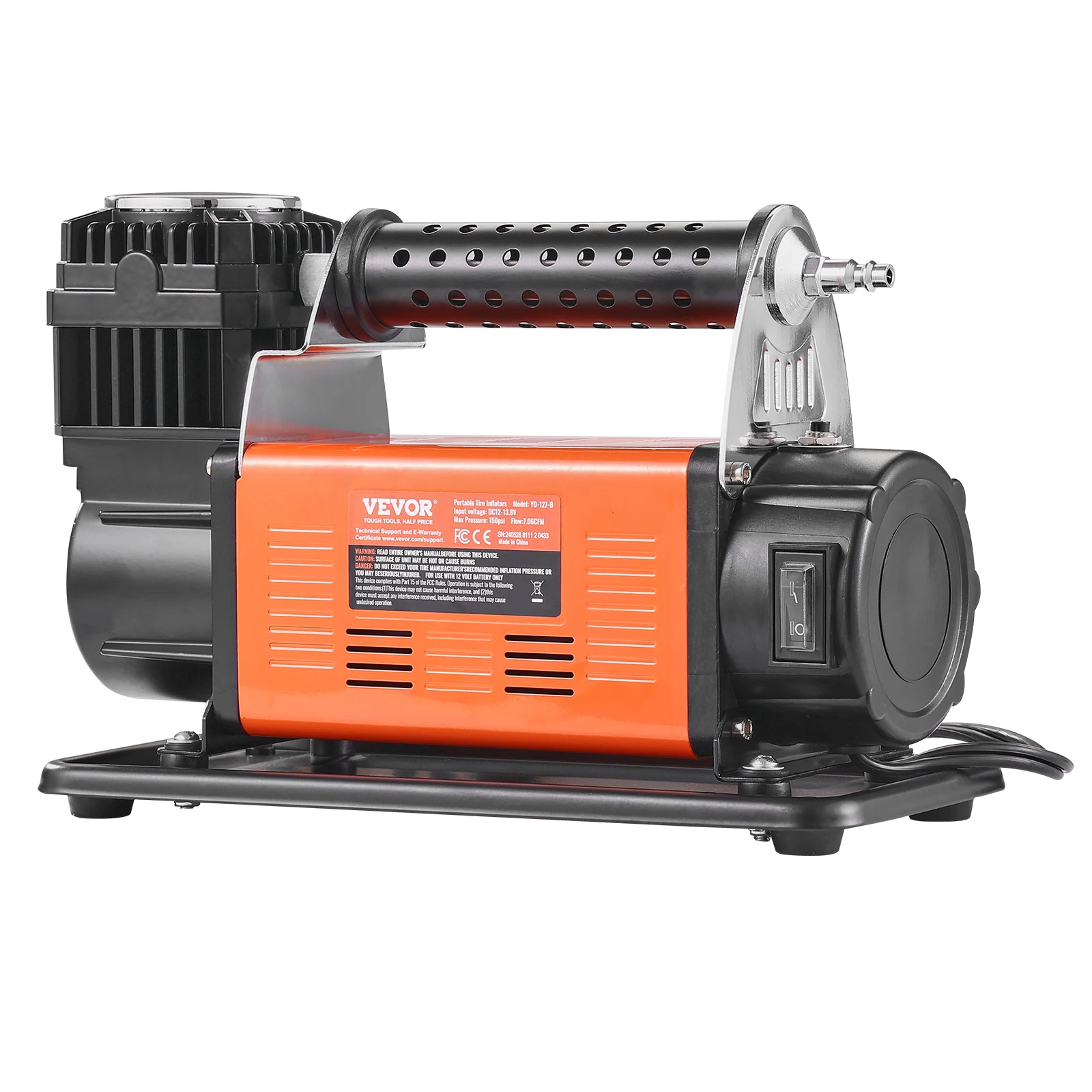 Compresseur air lourd 6-10 CFM SucceBuy 150PSI double cylindre - Pompe haute puissance camion voiture pêche