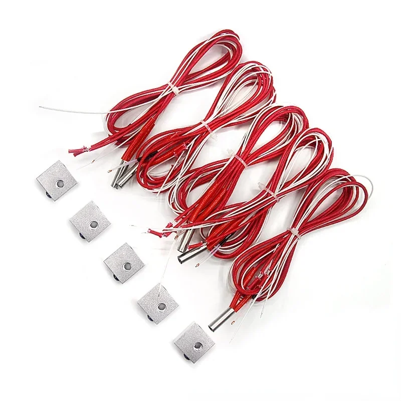 

3d Printer Accessories 12V40W Heating Tube Heat Pipe Thermistor MK8 Print Head Heating Aluminum Block