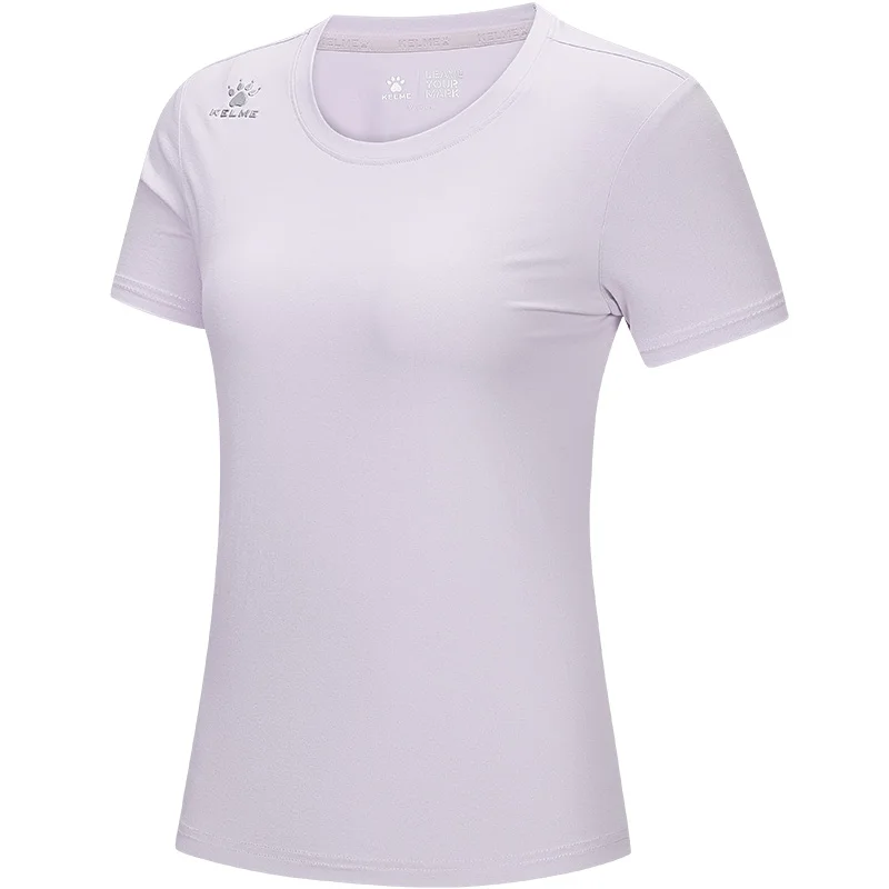 Kelme Women's Yoga Wear Quick-drying Sports Tops Breathable Fitness Training Wear Outdoor Running Short-sleeved T-shirt