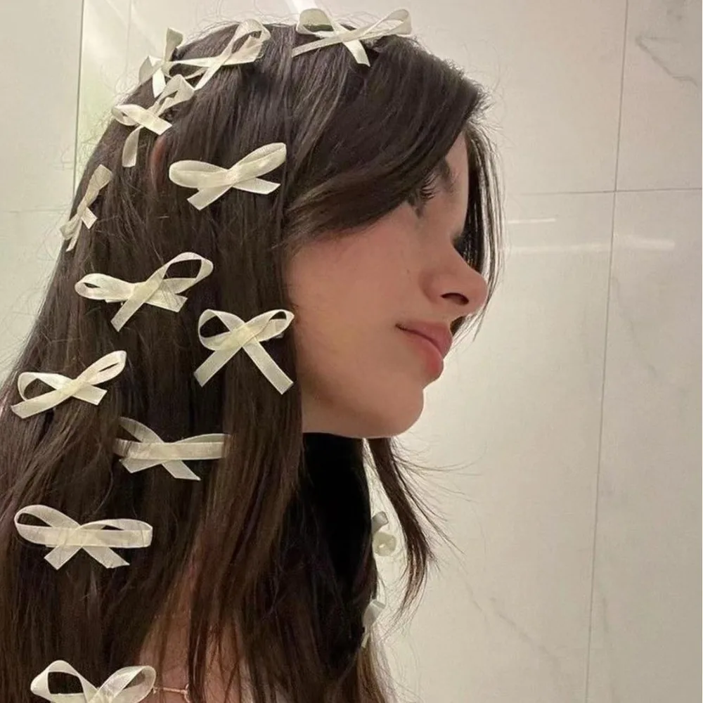 10 Stück Band-Schleifen-Haarspange, süße Schleife, niedliche koreanische Mädchen-weibliche Haarnadel, modische Haarspangen, schöne Kopfbedeckung, Haargriff, Bobby Pin – Detail 7