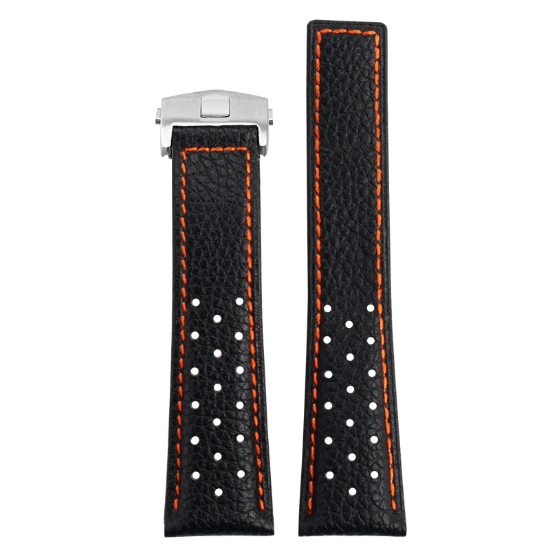 Men's Genuine Leather Watch Strap - Breathable and Soft