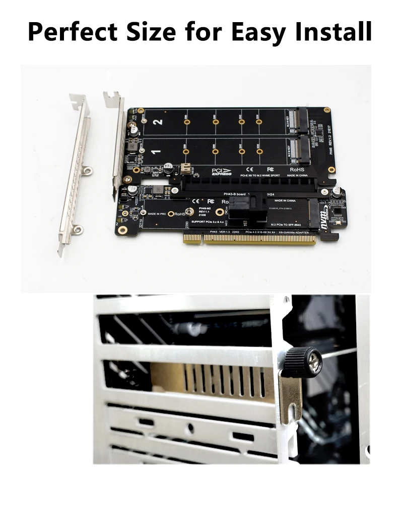 Description Picture 6 of itemPCI Express 4.0 X16 to X16 Slot + 2Port M.2 NVME PCI-E Split VROC Card M KEY NVME RAID Card for 2230 2242 2260 2280 22110 M2 SSD