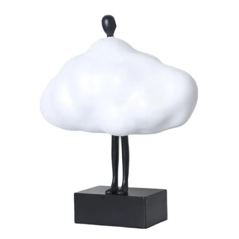 

Man In The Cloud Artwork Minimalist Figure Statue Resin Crafts Desk Decoration Ornaments Abstract Character Modern Sculpture