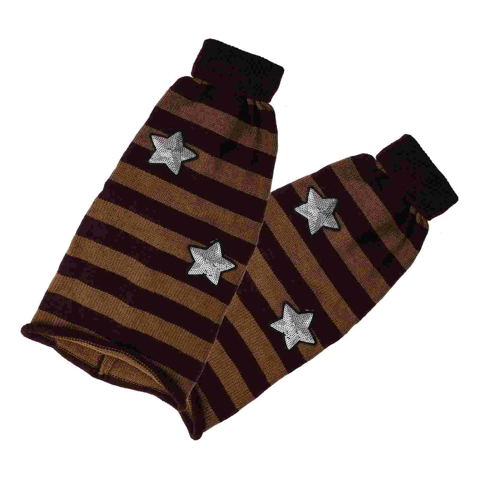 

Гетры и носки для девочек, декоративные трикотажные, в полоску, зимние