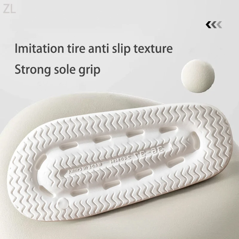 Lovely Couple Pillow Slippers for Women's Summer 2024 New Bathroom Bath Anti Slip Indoor Home Eva Thick Sole Sandals
