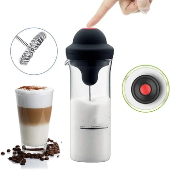 Montalatte portatile Schiumatore elettrico Macchina per schiuma di caffè Milk Shake Mixer Batteria Montalatte con tazza a brocca Utensile da cucina 1