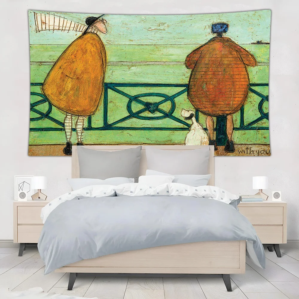 Sam Toft Abstract Movie Tapestry Wall Hanging Tapestry Art Deco Blanket Curtain Hanging At Home Bedroom Living Room Decor